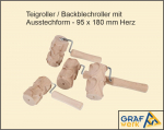 Teigroller / Backblechroller mit Ausstechform - 95 x 180 mm Herz