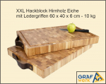 XXL Eiche Hackbrett Stirnholz 60 x 40 x 6 cm - 10 kg